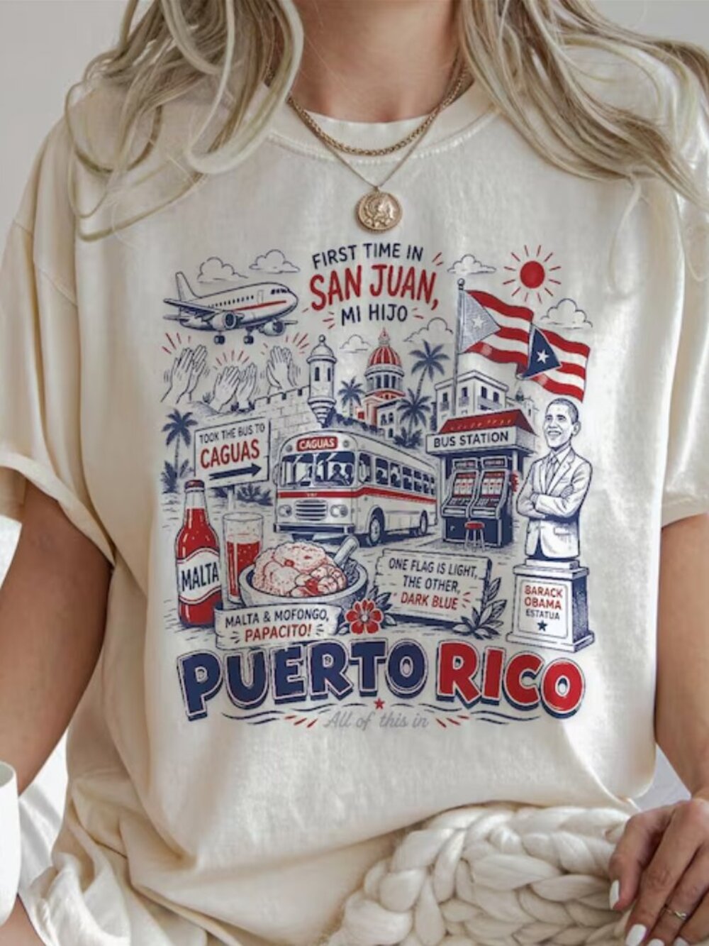First Time In San Juan Puerto Rico T-Shirt 276 - Picture 1 of 5